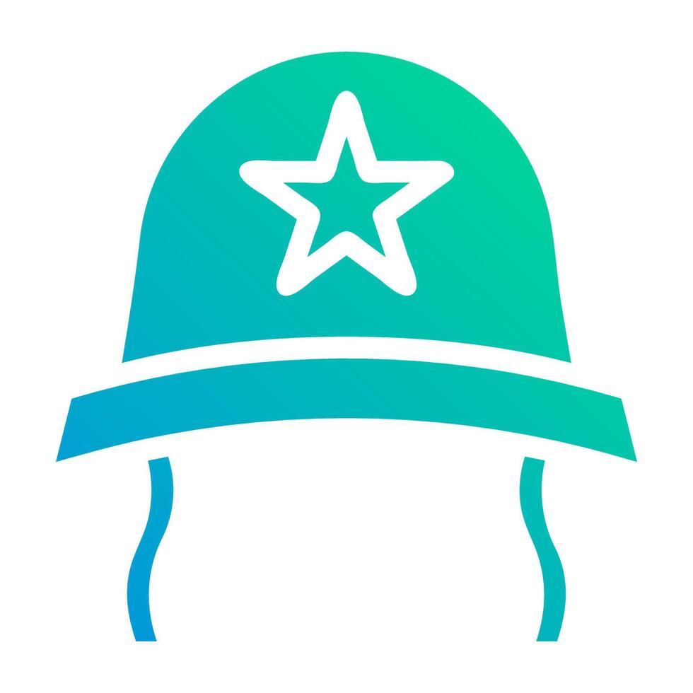 helmet icon gradient green blue colour military symbol perfect. vector