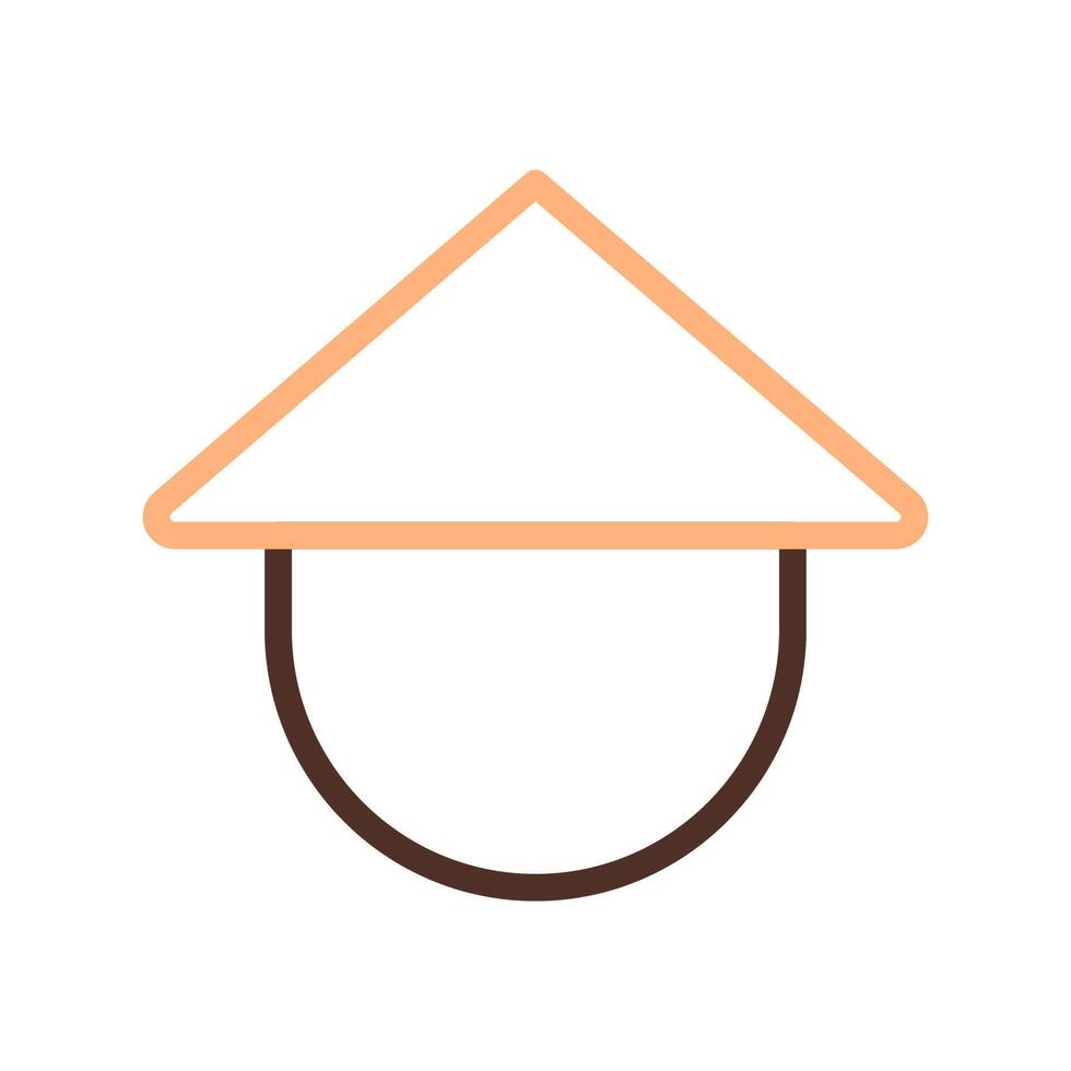 Hat icon duocolor brown colour style chinese new year symbol perfect. vector