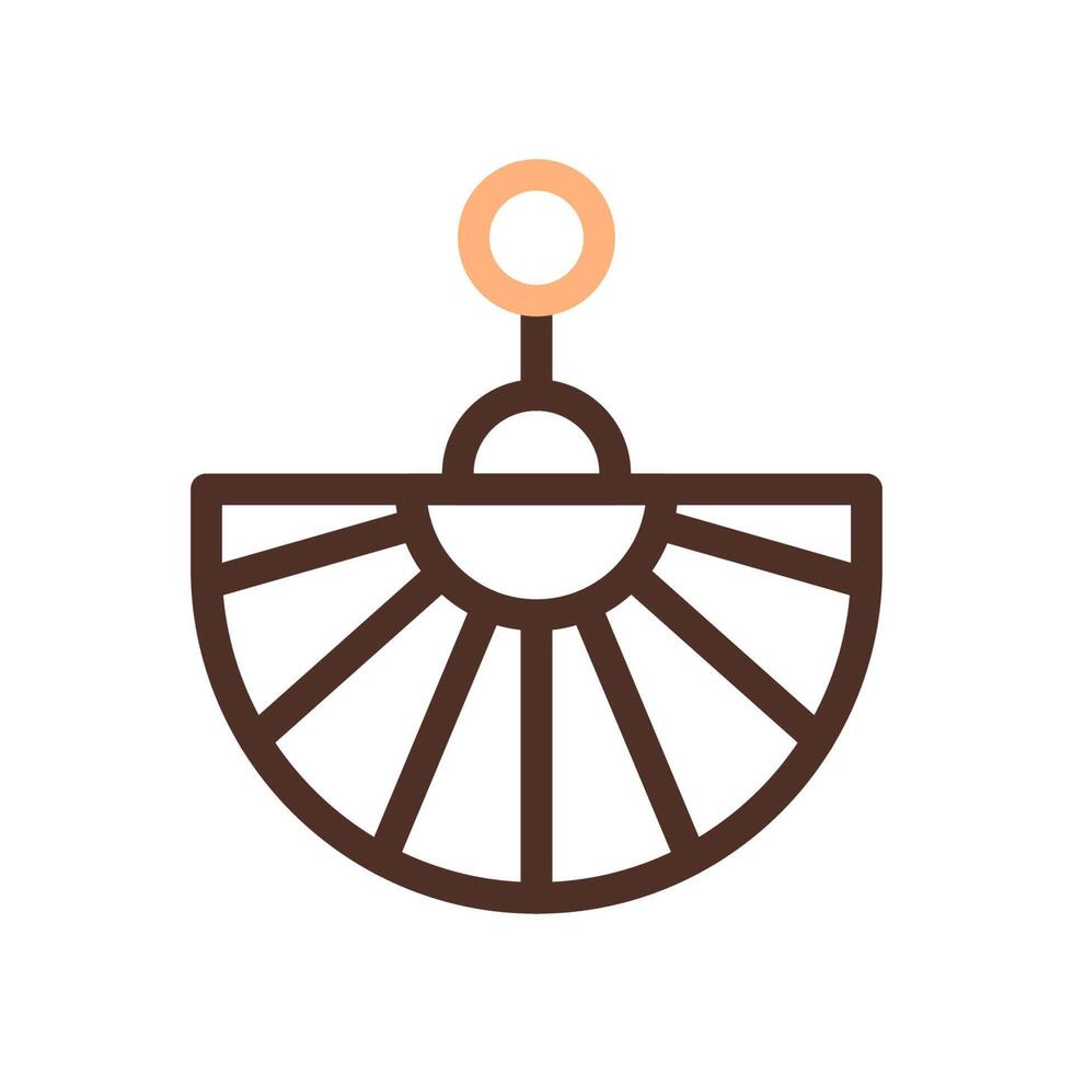 Fan icon duocolor brown colour style chinese new year symbol perfect. vector