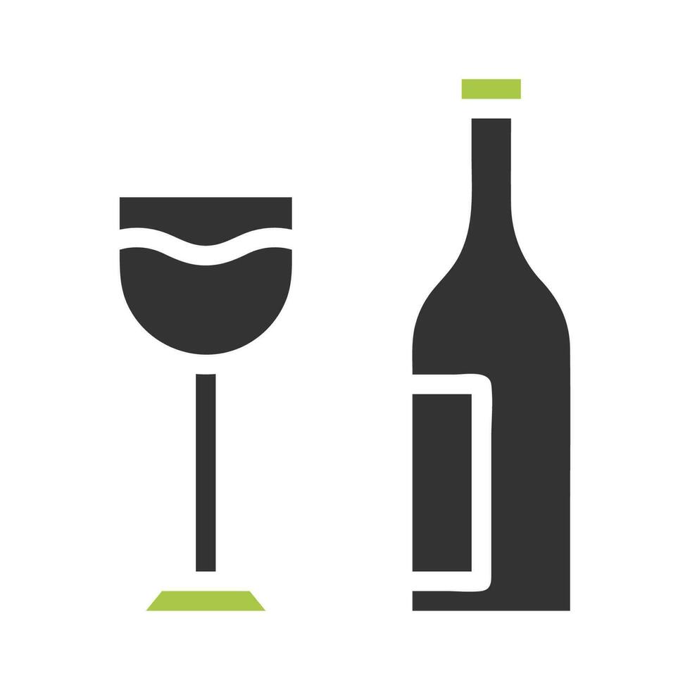 vaso vino icono sólido verde gris color Pascua de Resurrección símbolo ilustración. vector