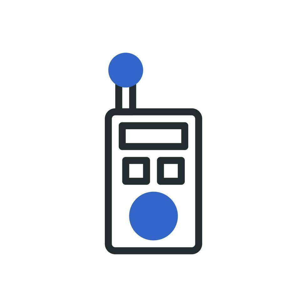 walkie película sonora icono duotono azul gris color militar símbolo Perfecto. vector