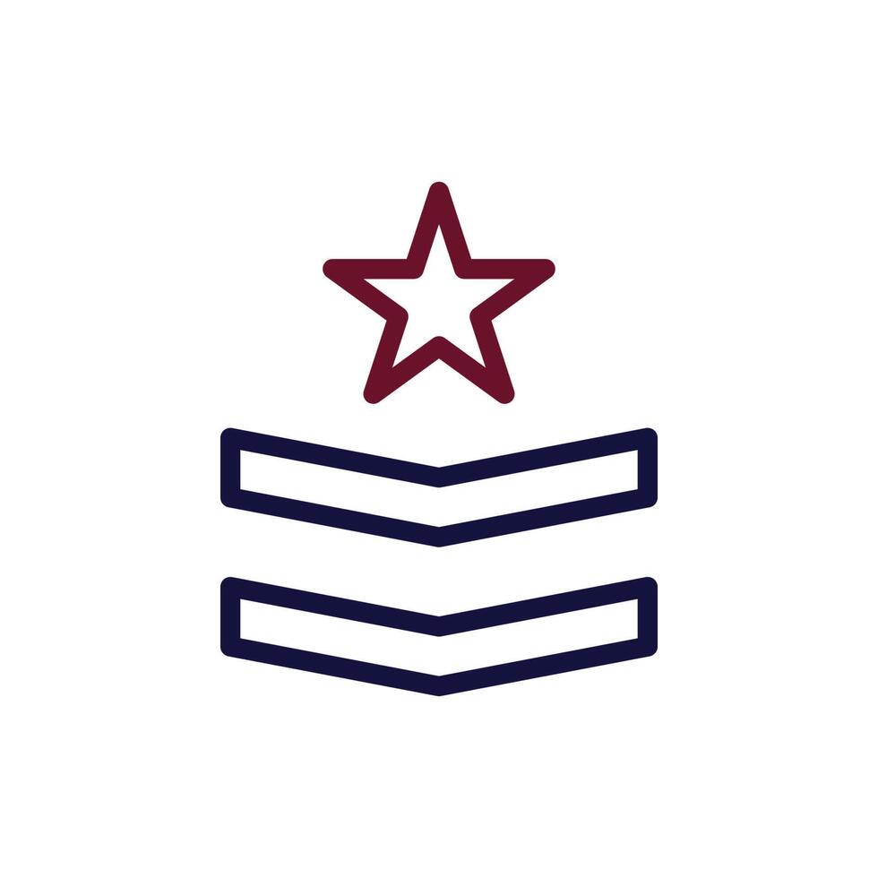 Badge icon duocolor maroon navy colour military symbol perfect. vector