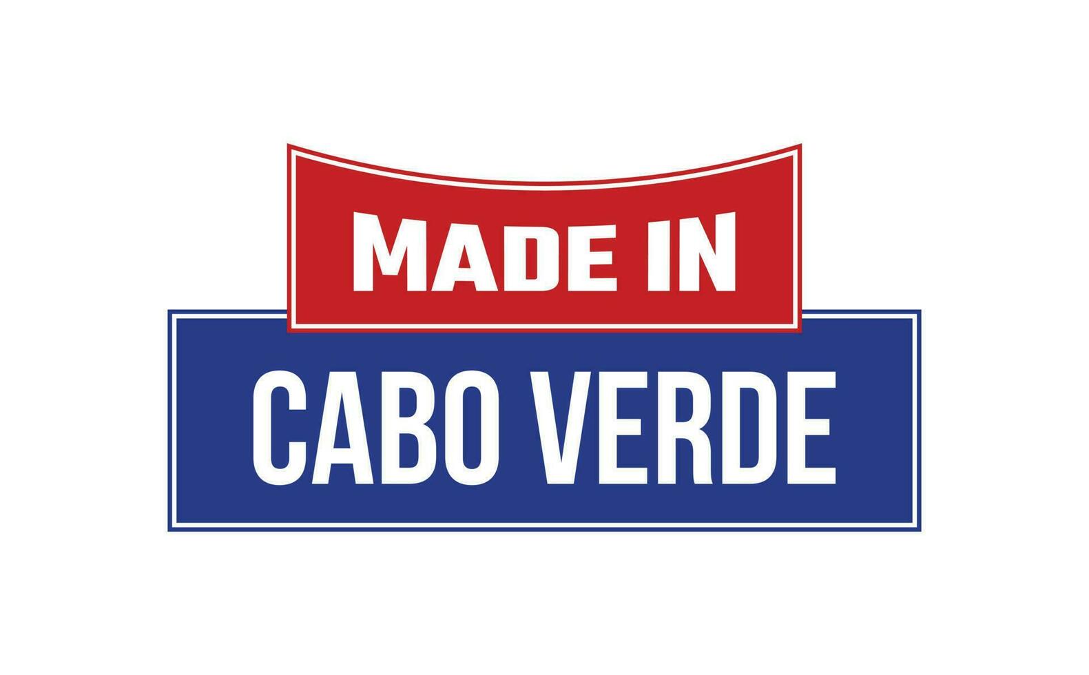 hecho en cabo verde sello vector