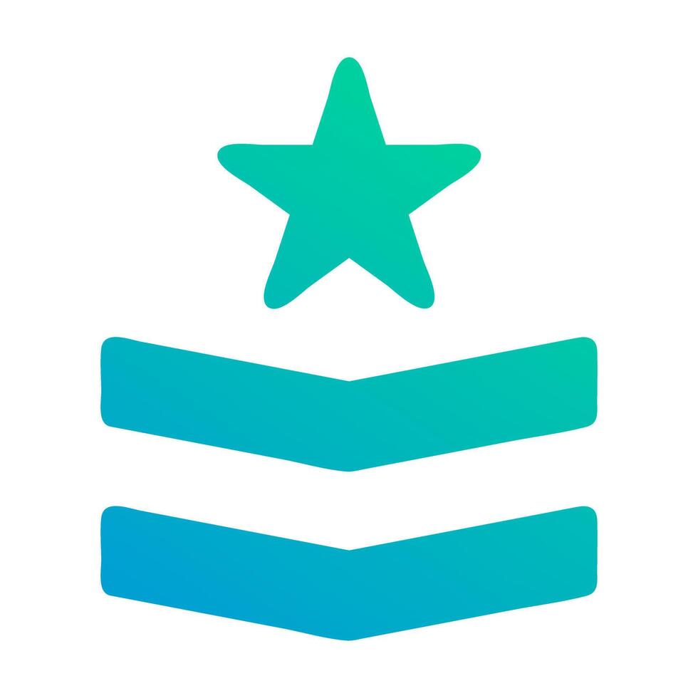 badge icon gradient green blue colour military symbol perfect. vector