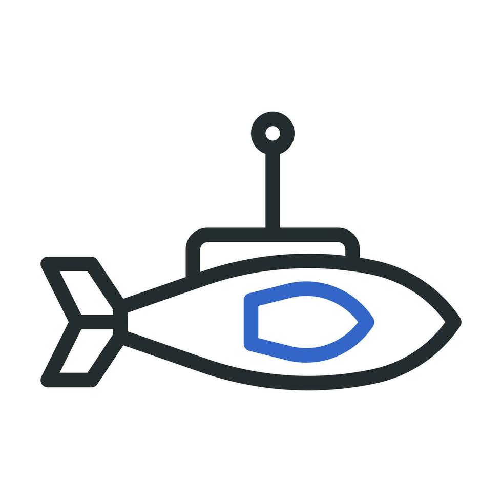 submarine icon duocolor grey blue colour military symbol perfect. vector