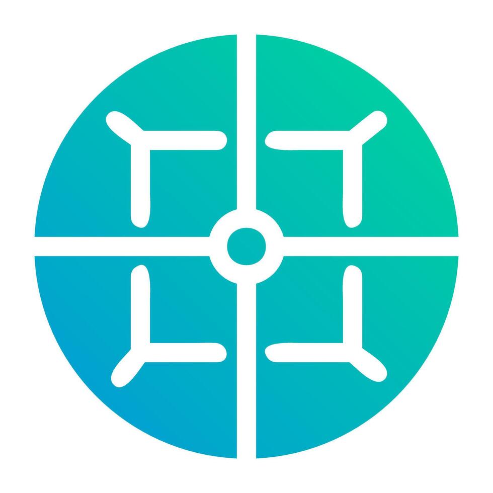 target icon gradient green blue colour military symbol perfect. vector