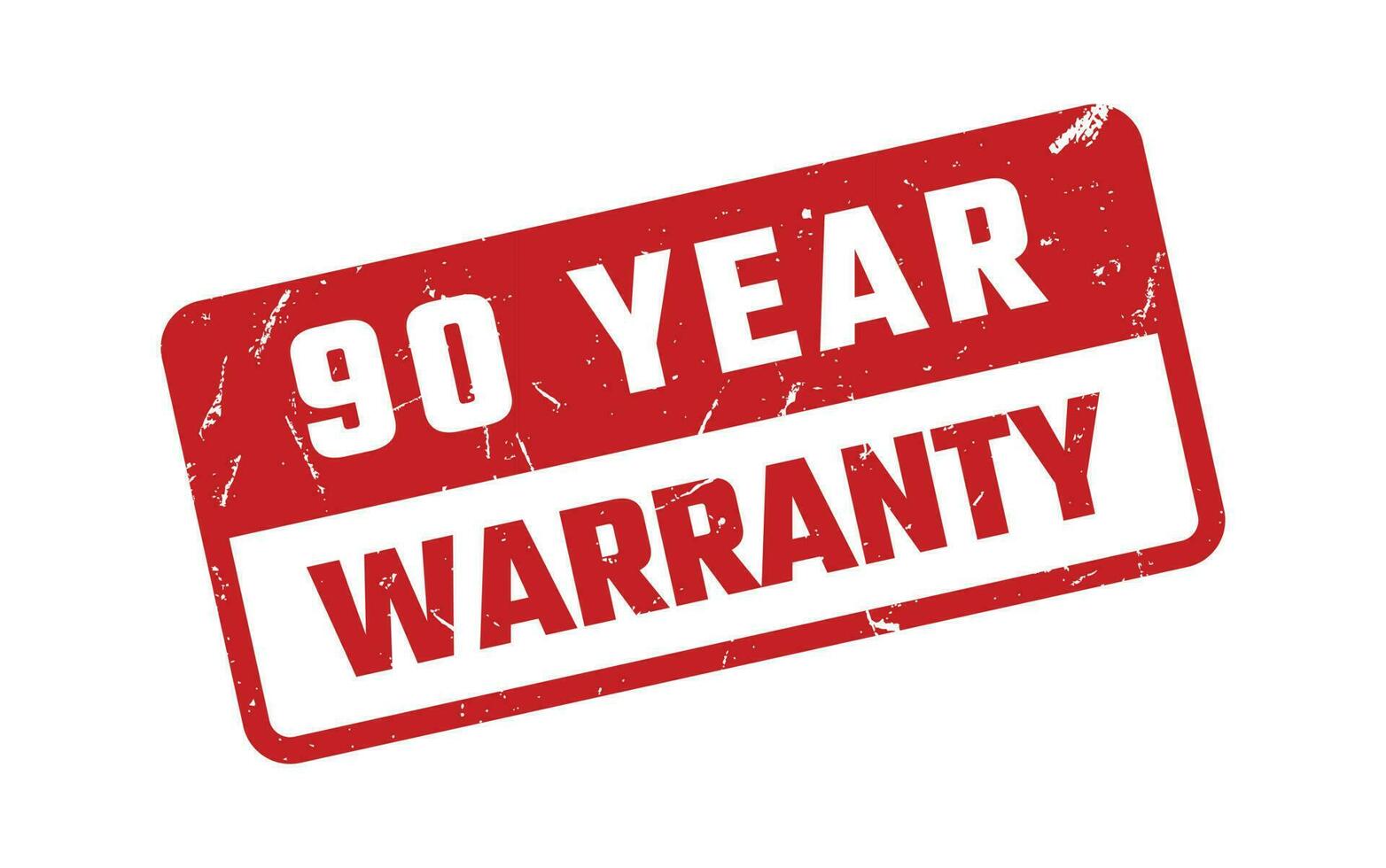 90 Year Warranty Rubber Stamp vector