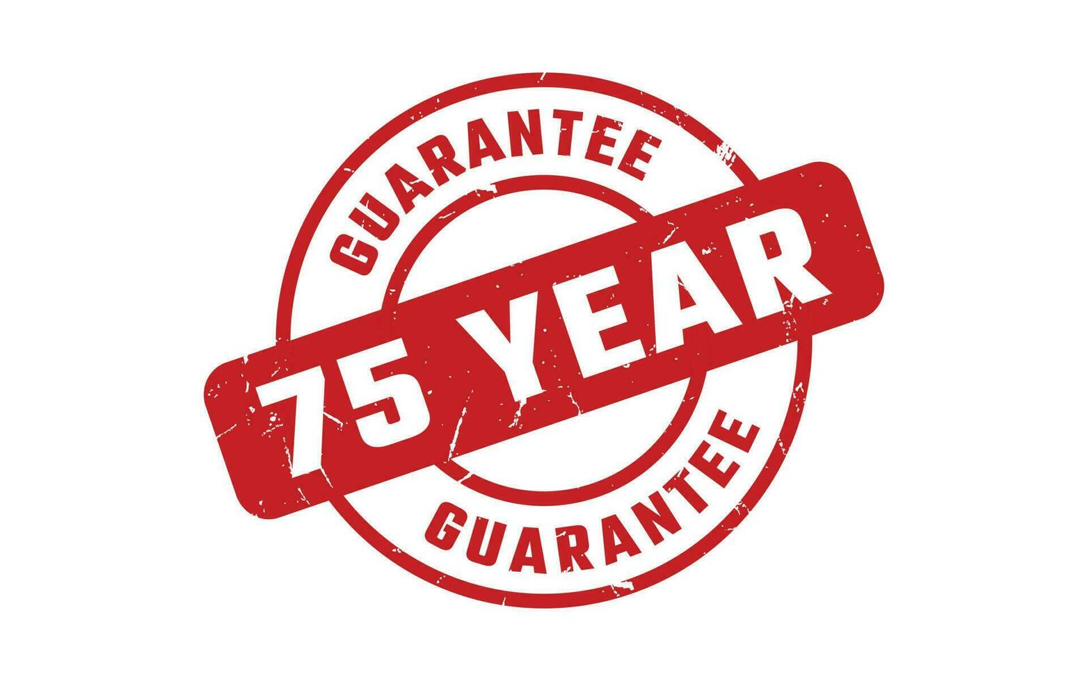 75 Year Guarantee Rubber Stamp vector