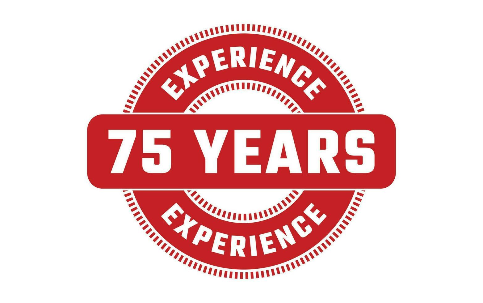 75 Years Experience Rubber Stamp vector