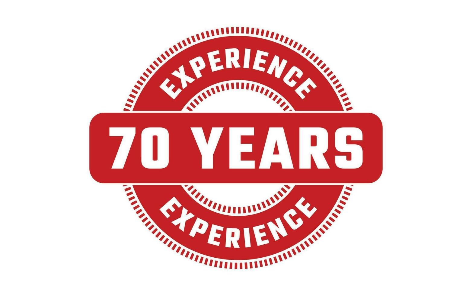 70 Years Experience Rubber Stamp vector