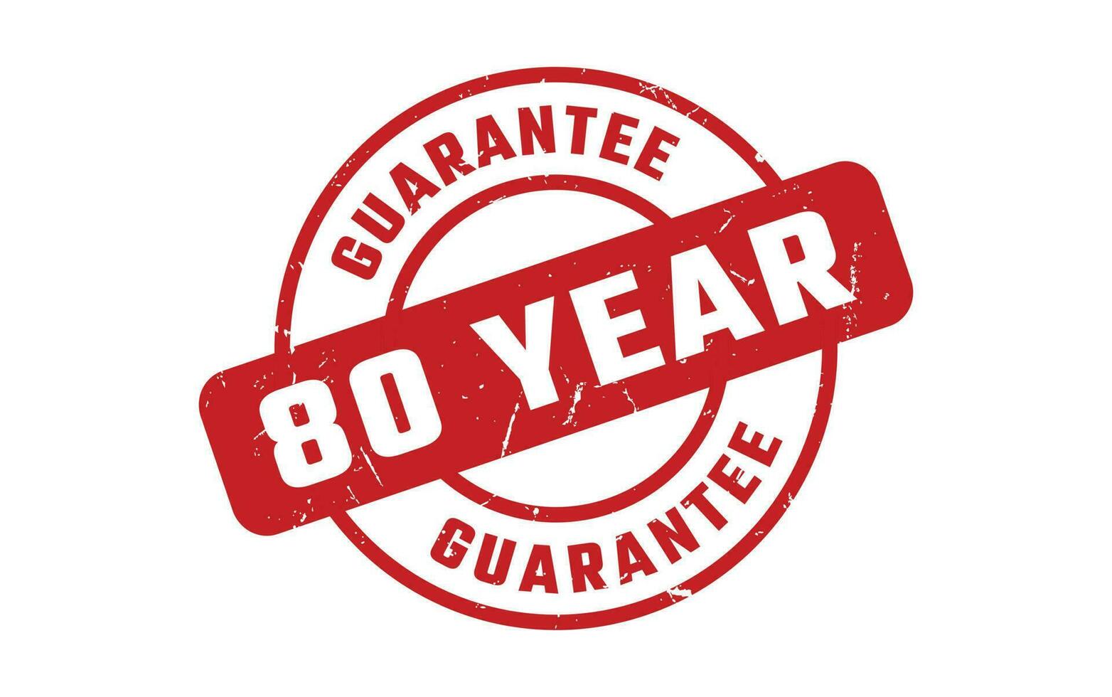 80 Year Guarantee Rubber Stamp vector