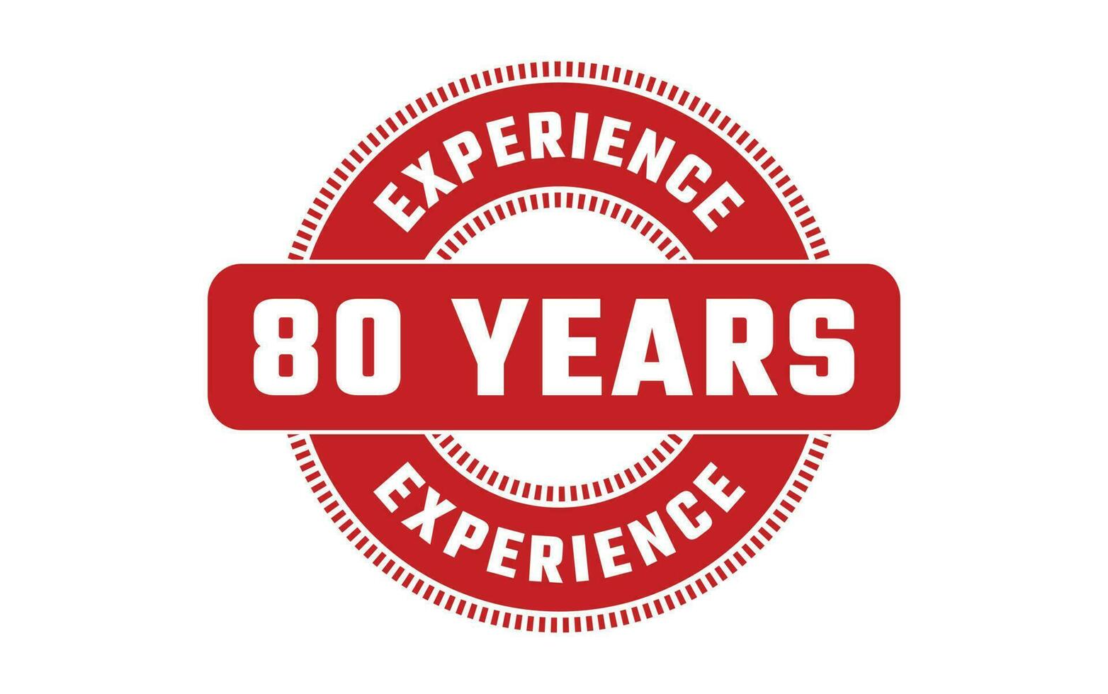 80 Years Experience Rubber Stamp vector