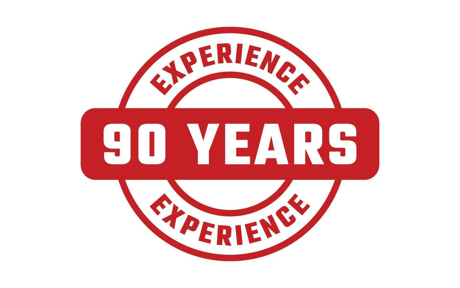 90 Years Experience Rubber Stamp vector