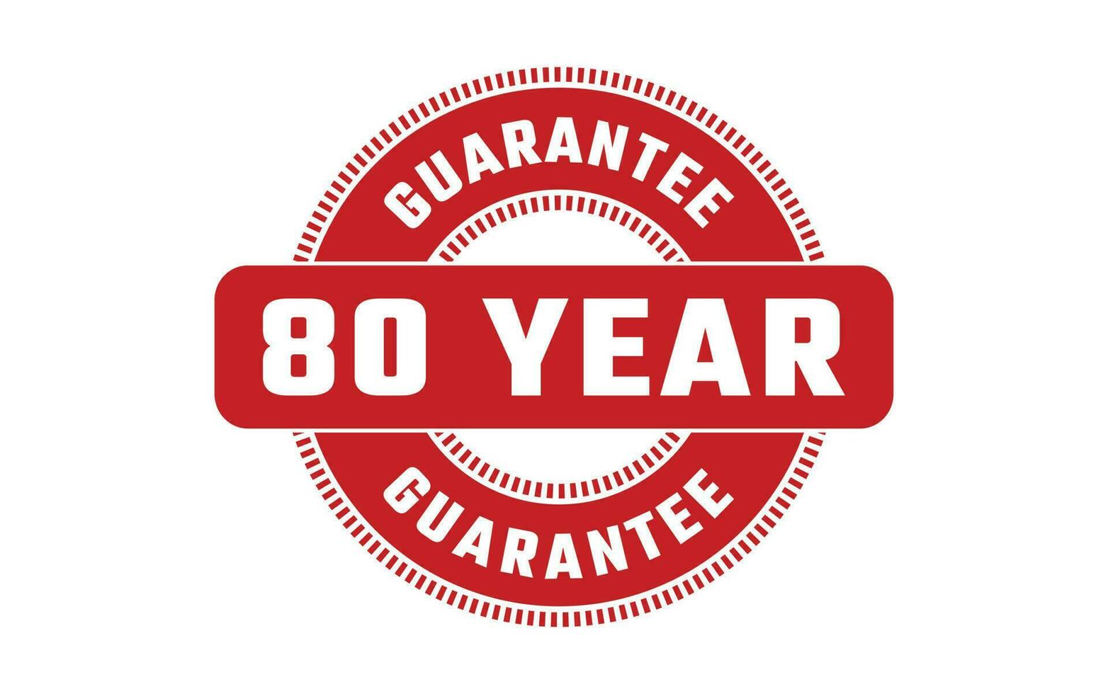 80 Year Guarantee Rubber Stamp vector