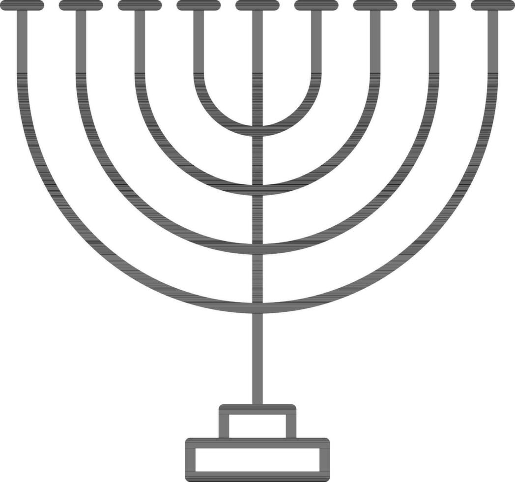 Isolated Menorah Icon Or Symbol In Linear Style. vector