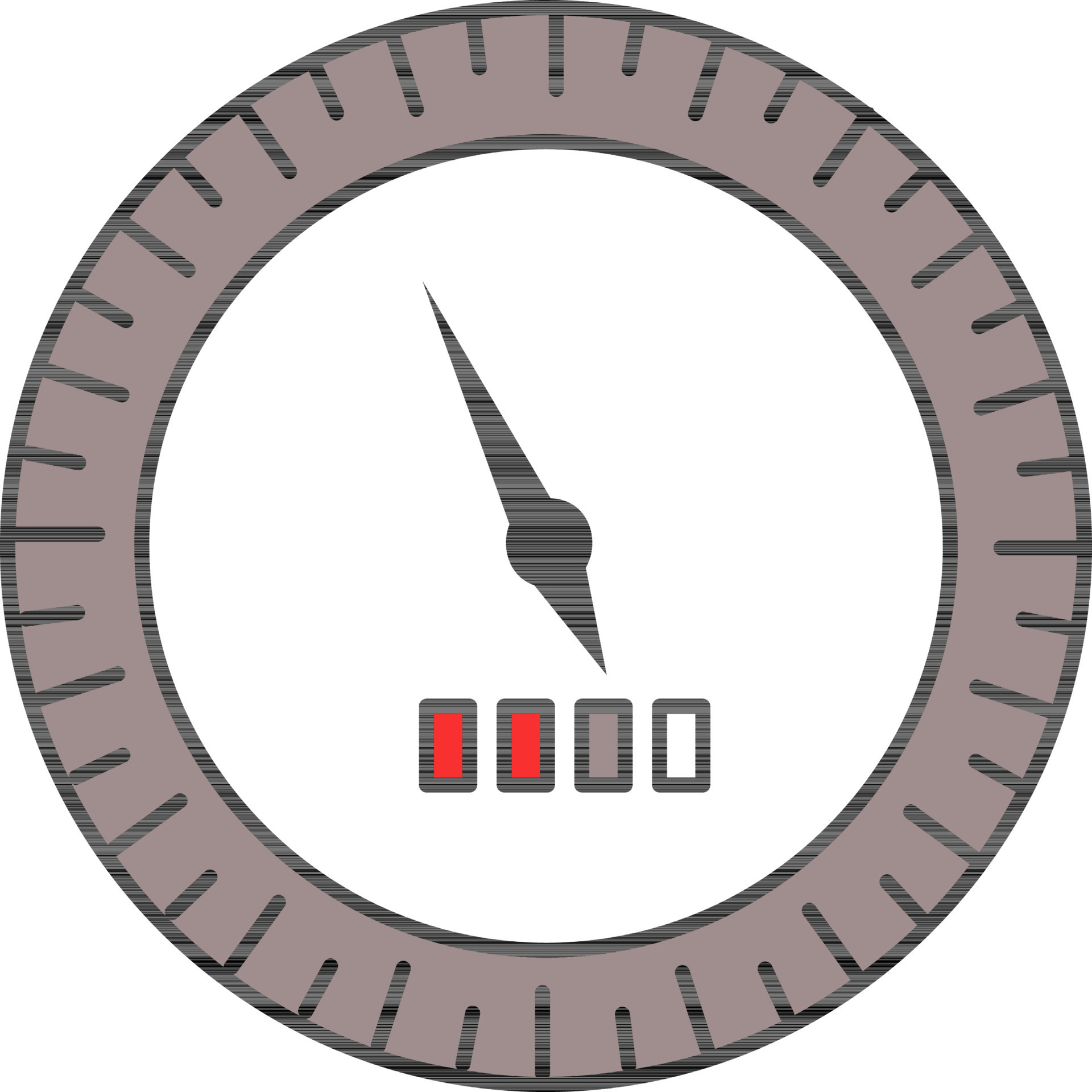 Speedometer Icon In Gray And White Color. 24454251 Vector Art at Vecteezy
