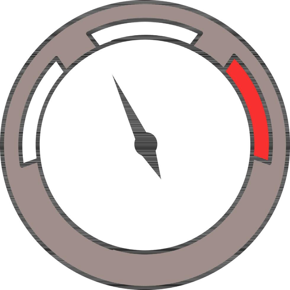 Illustration of Speedometer In Gray And White Color. vector