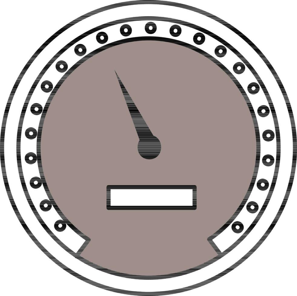 velocímetro icono en gris y blanco color. vector
