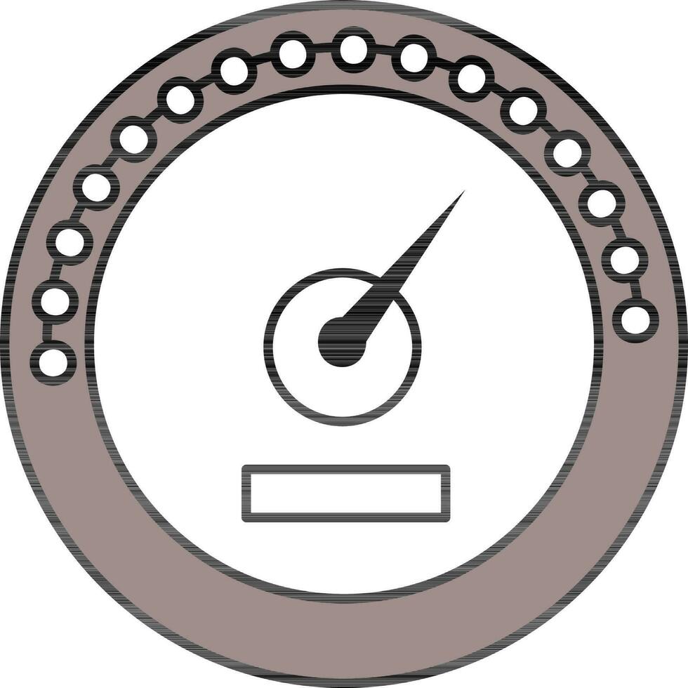 Isolated Speedometer Icon In Gray And White Color. vector