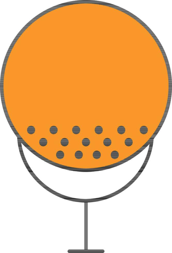 Golf Ball Tee Icon In Orange And White Color. vector