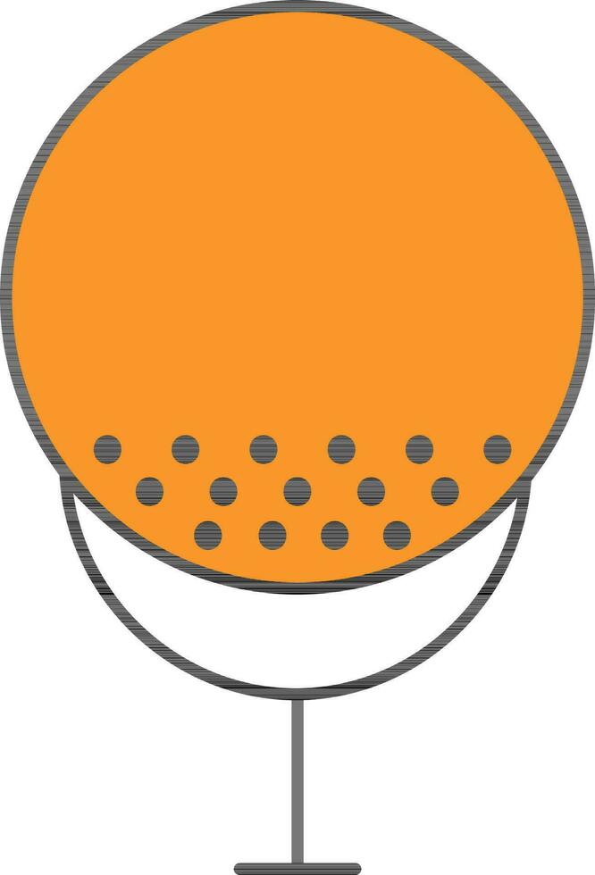 golf pelota tee icono en naranja y blanco color. vector