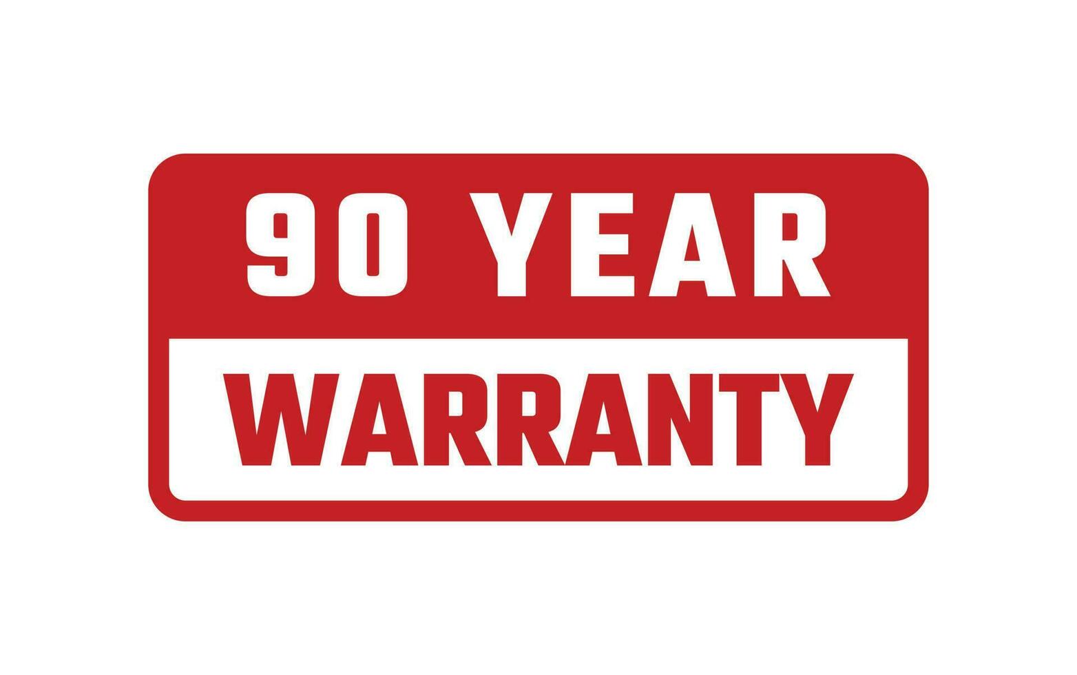 90 Year Warranty Rubber Stamp vector