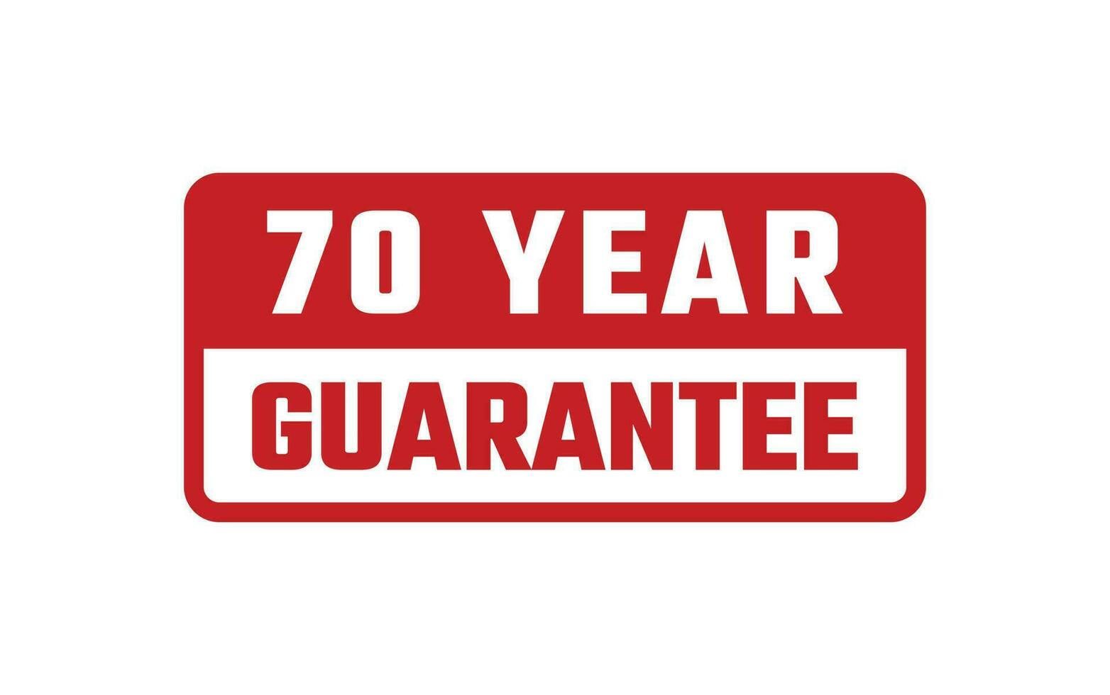 70 Year Guarantee Rubber Stamp vector