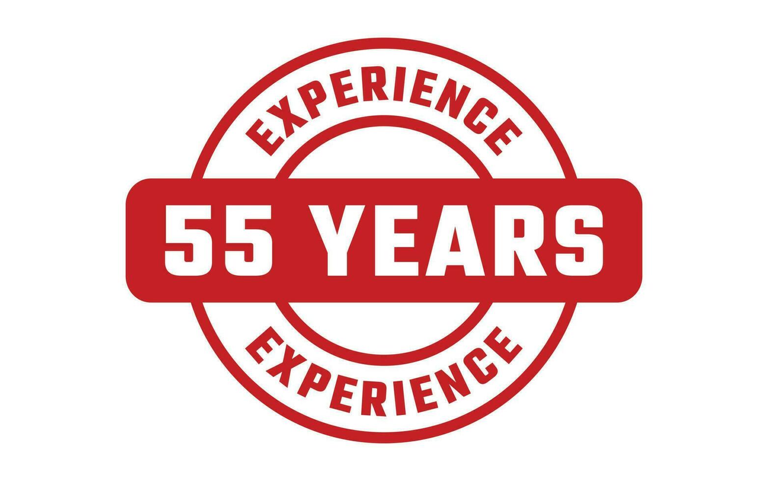 55 Years Experience Rubber Stamp vector