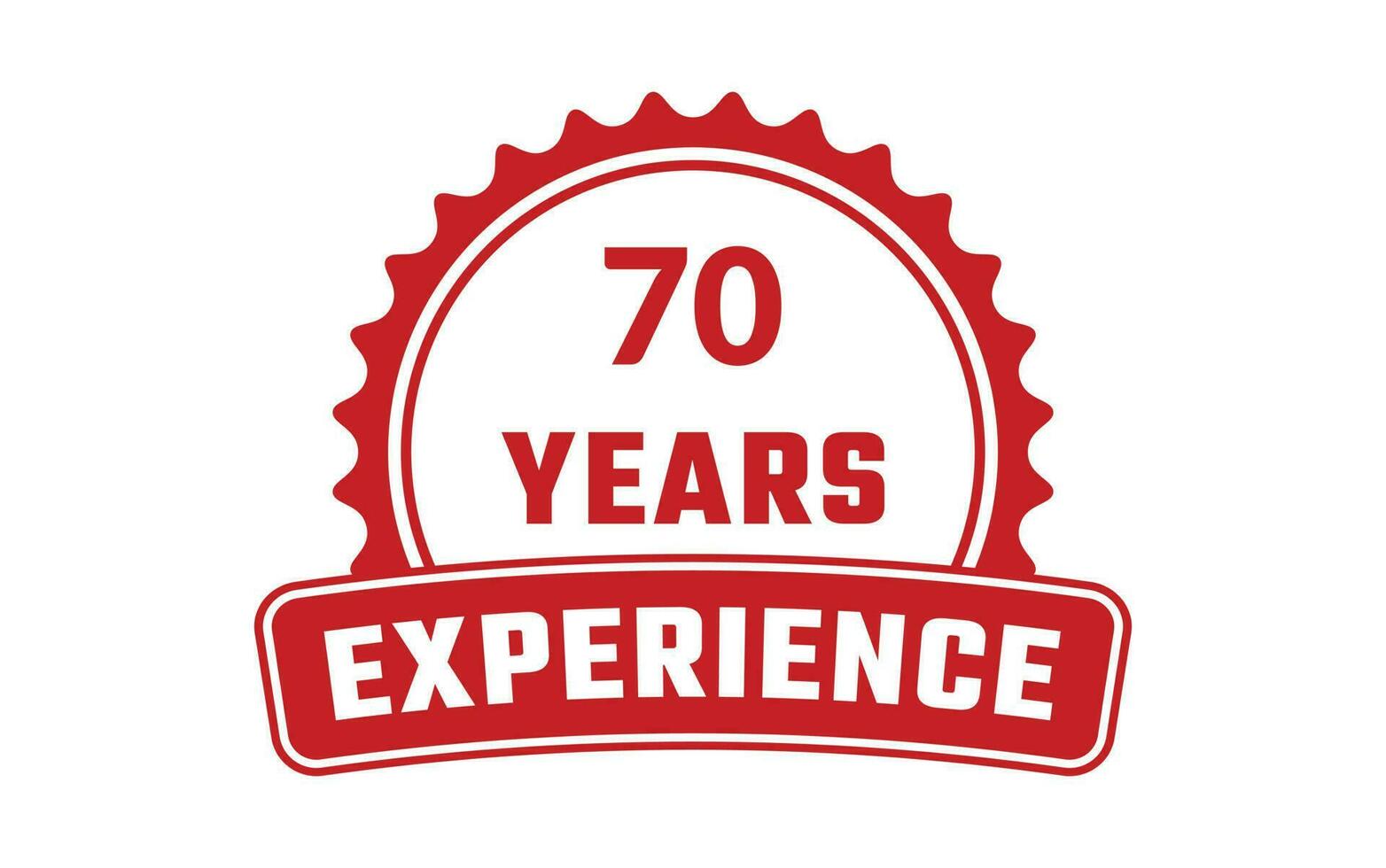 70 Years Experience Rubber Stamp vector