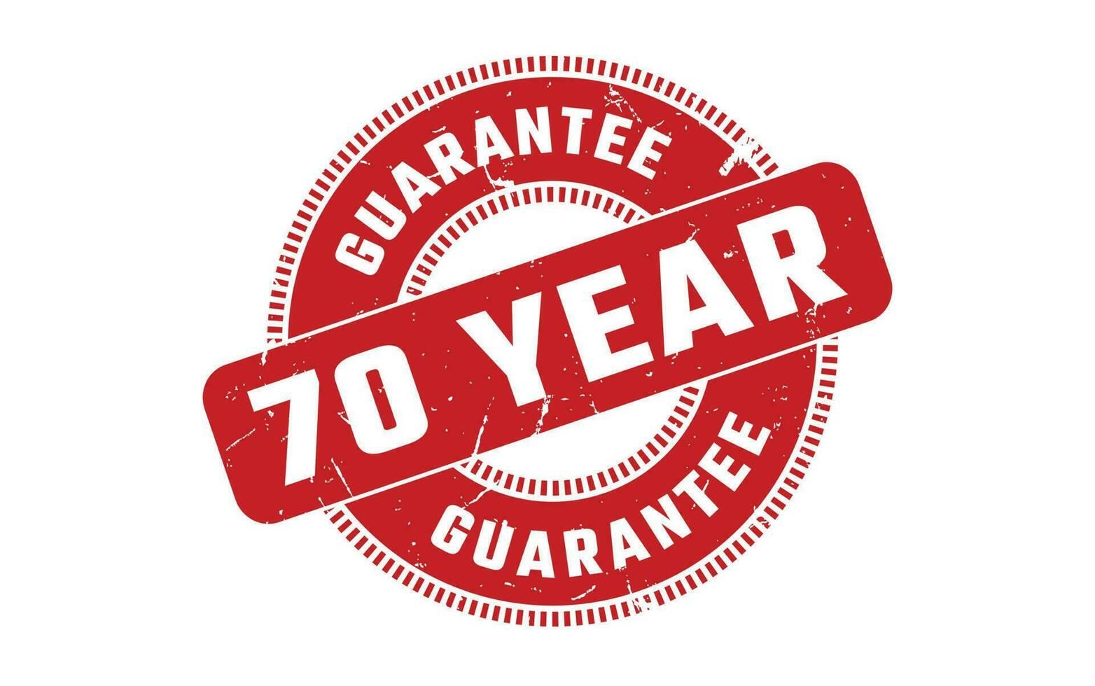 70 Year Guarantee Rubber Stamp vector