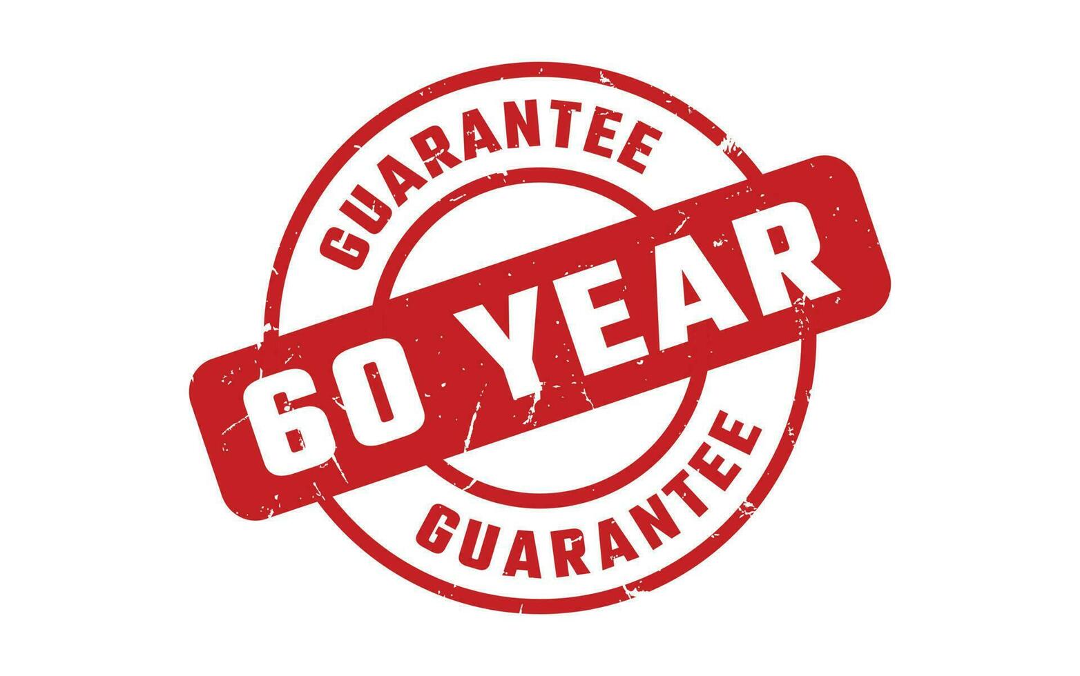 60 Year Guarantee Rubber Stamp vector