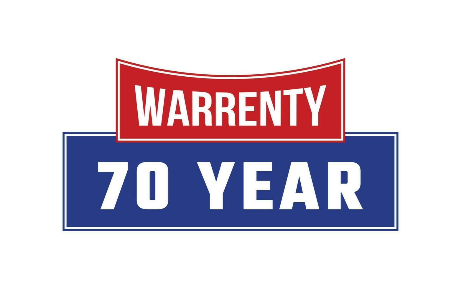 70 Year Warranty Seal Vector