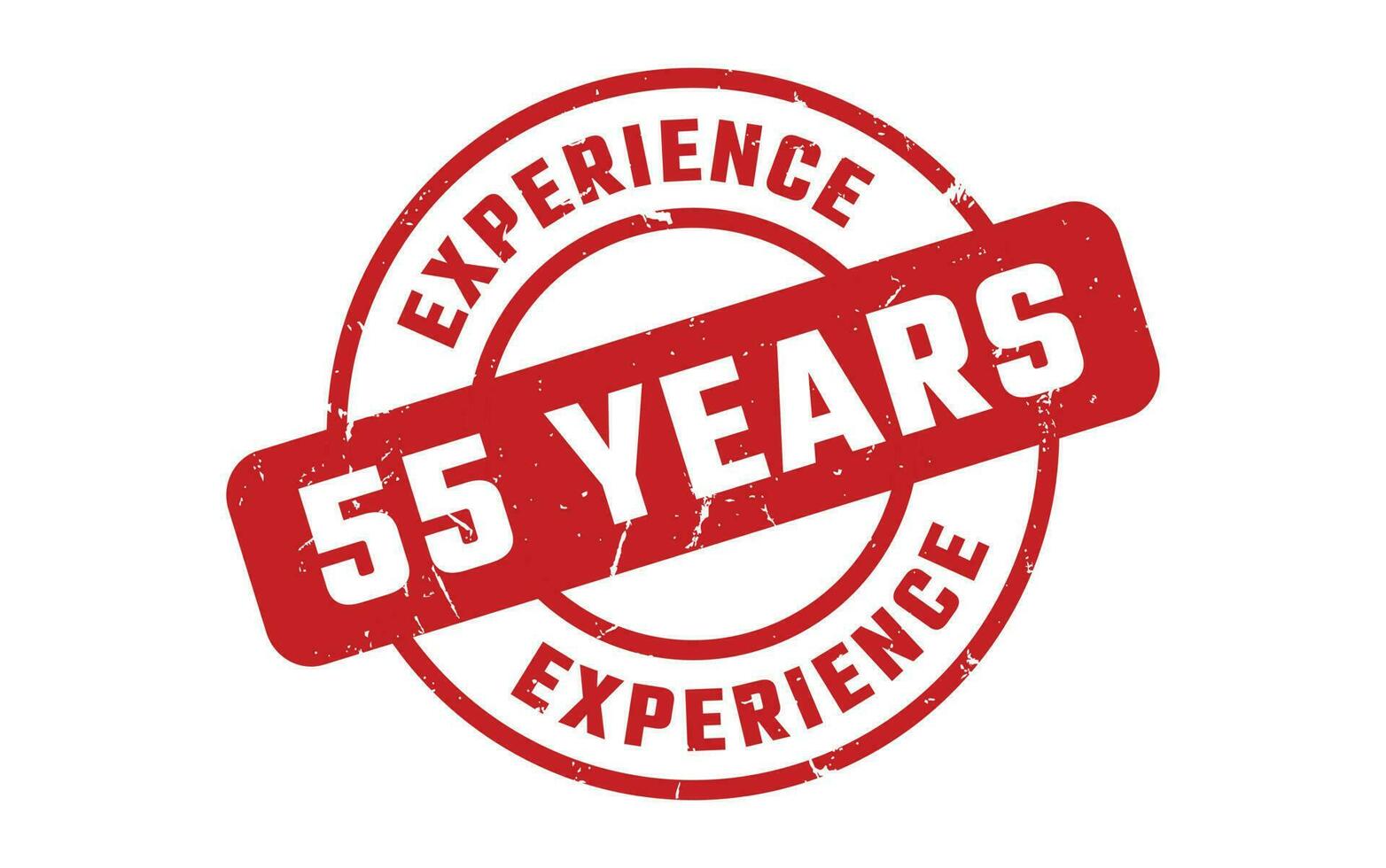 55 Years Experience Rubber Stamp vector