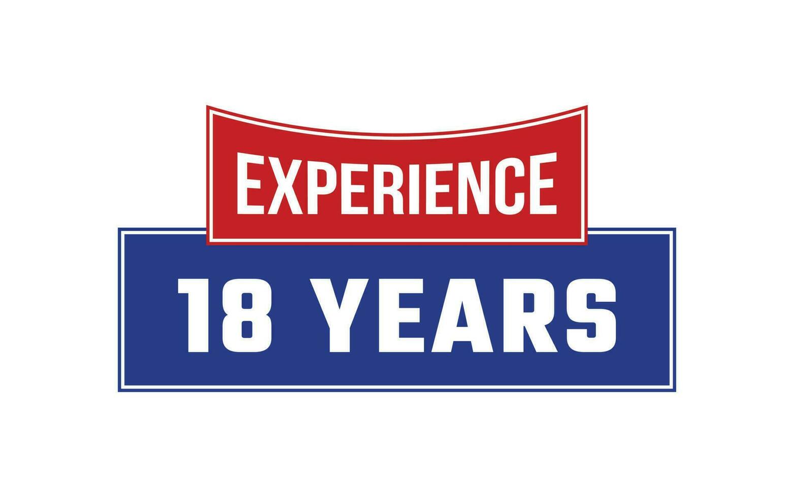 18 años experiencia sello vector