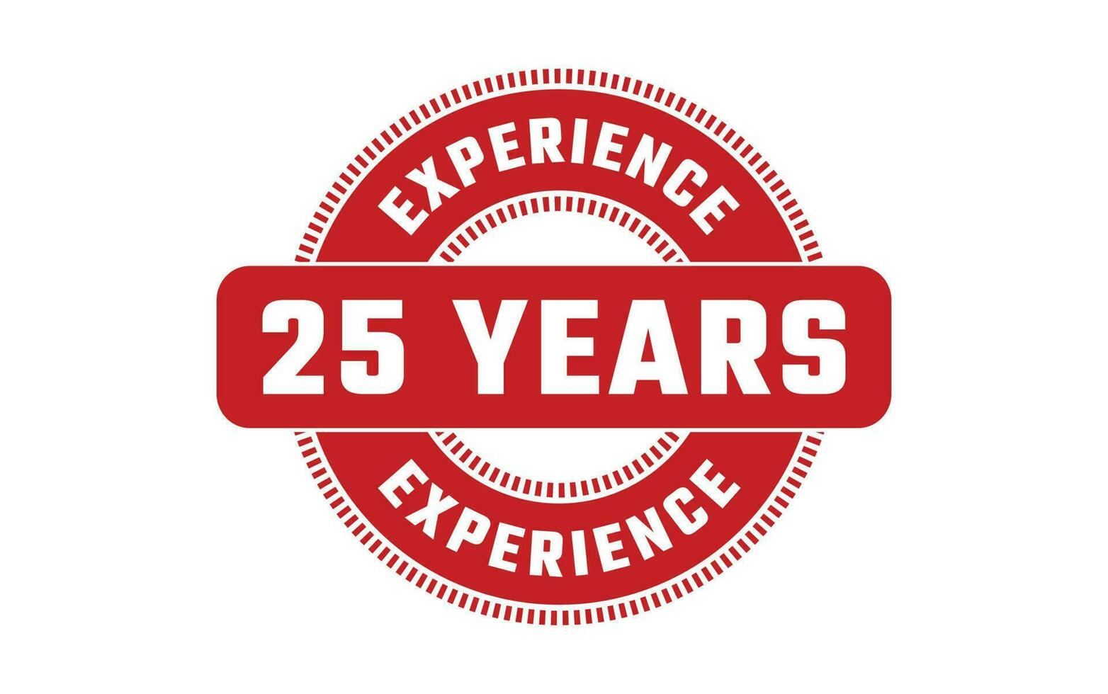 25 Years Experience Rubber Stamp vector