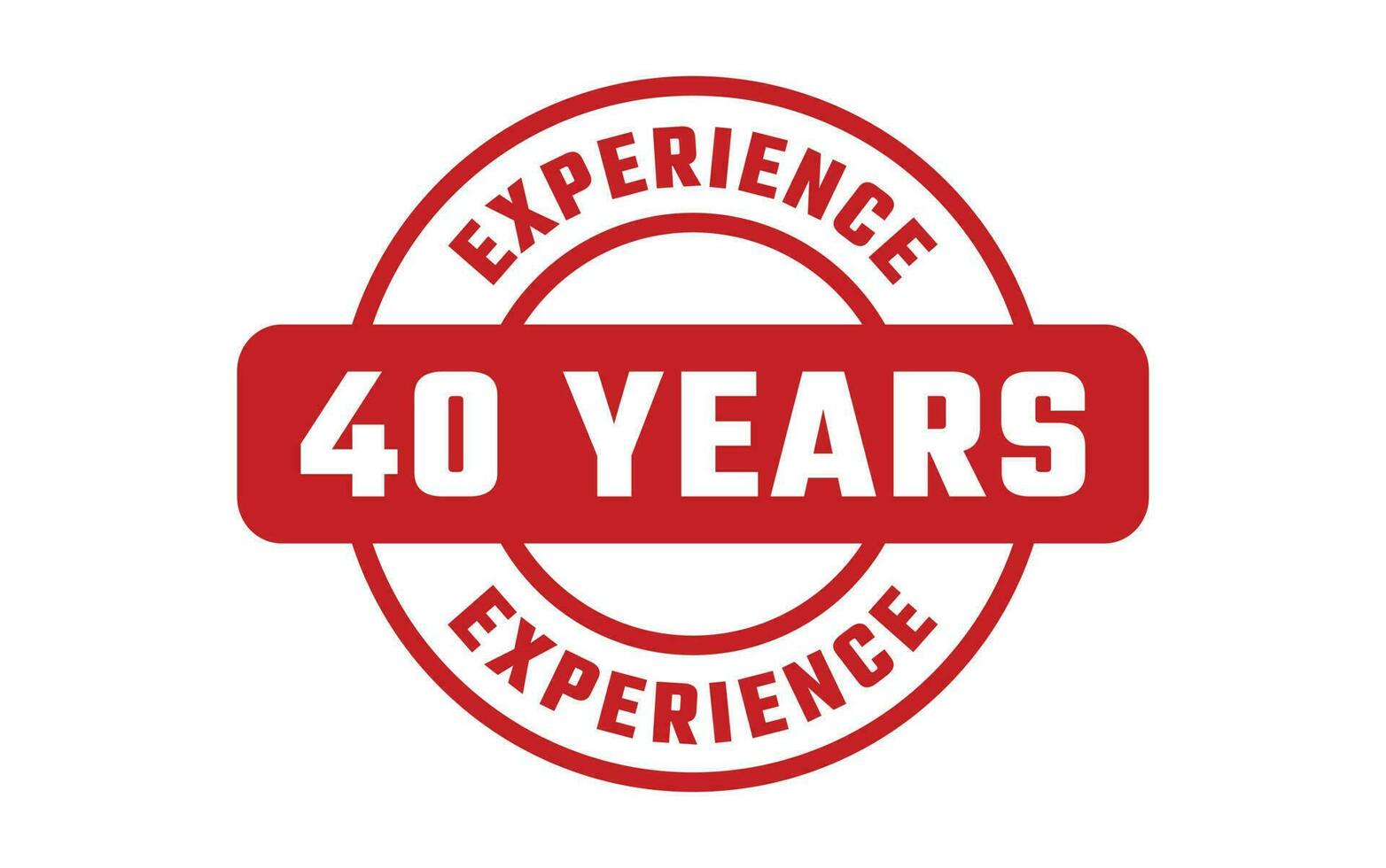 40 Years Experience Rubber Stamp vector