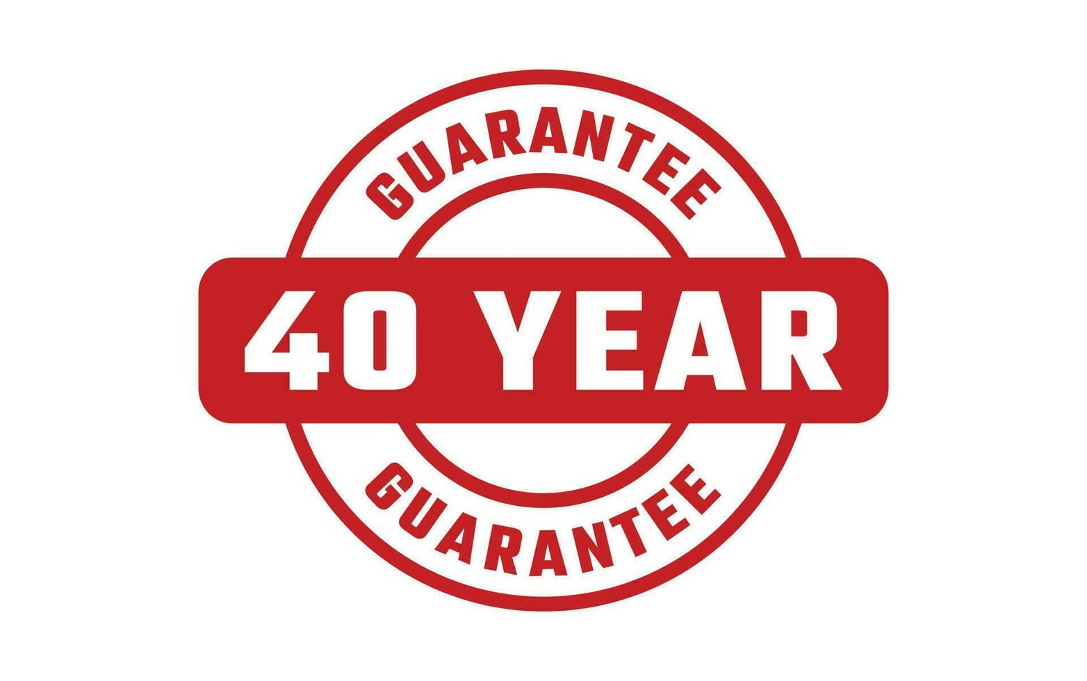 40 Year Guarantee Rubber Stamp vector