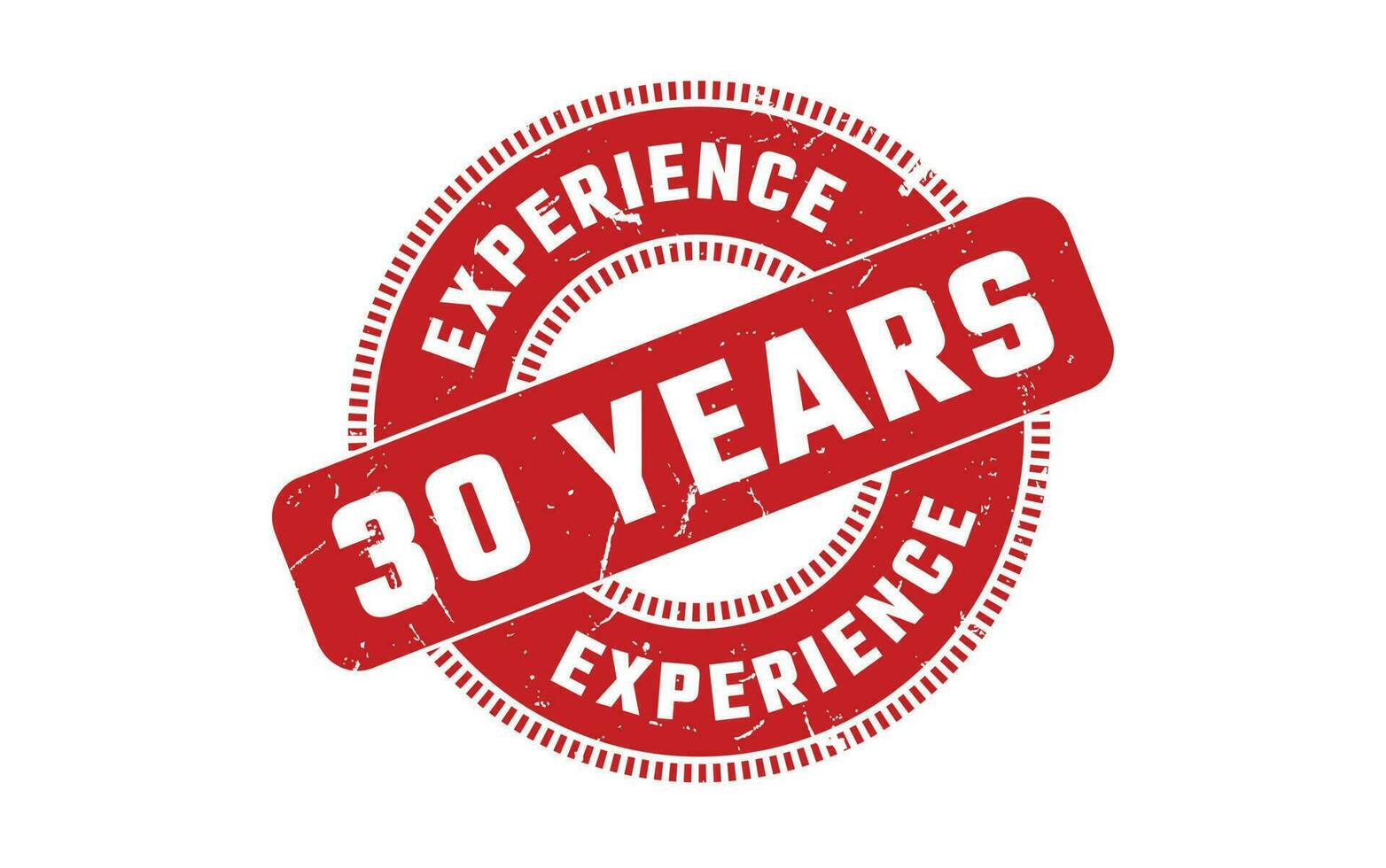 30 Years Experience Rubber Stamp vector