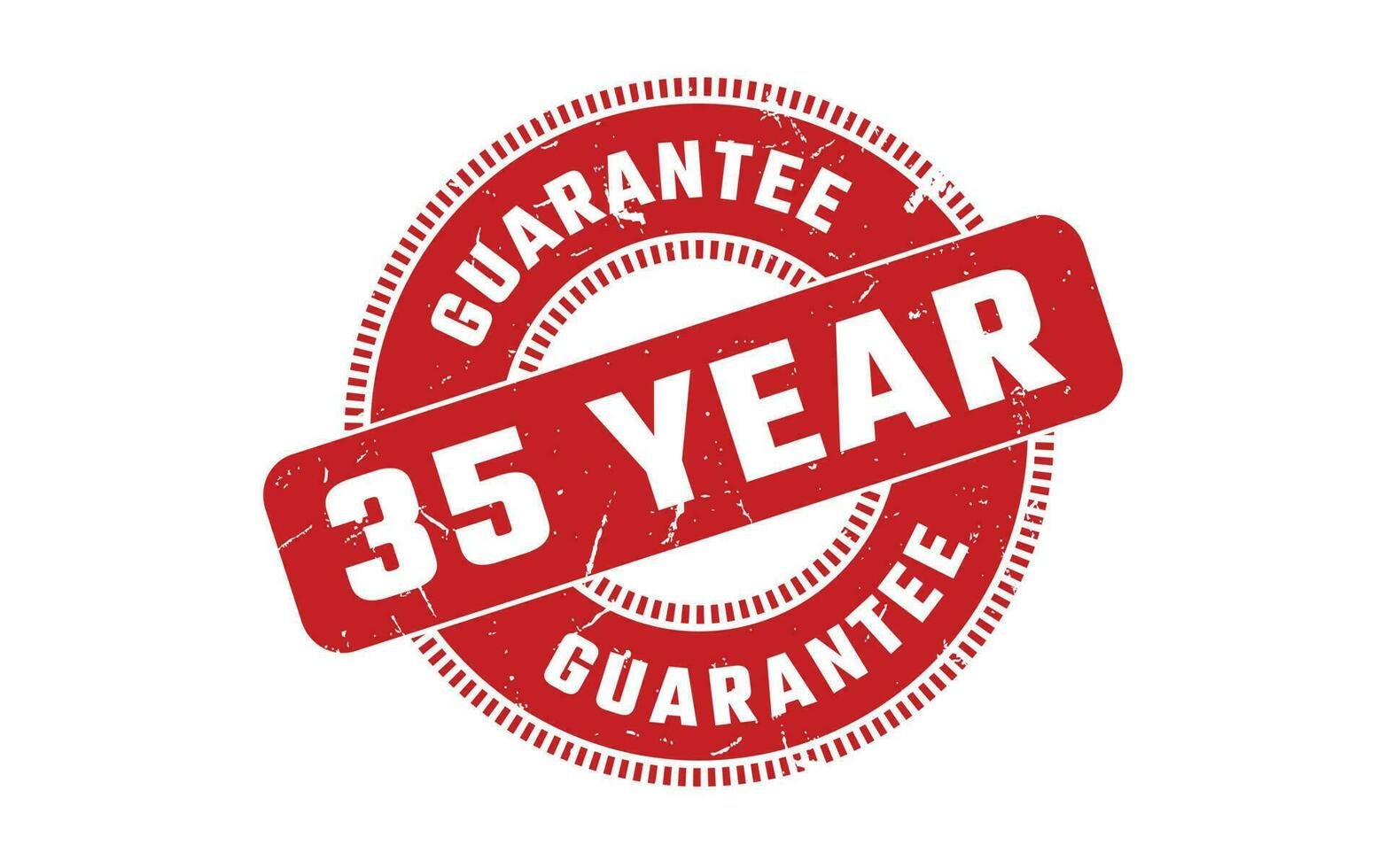 35 Year Guarantee Rubber Stamp vector