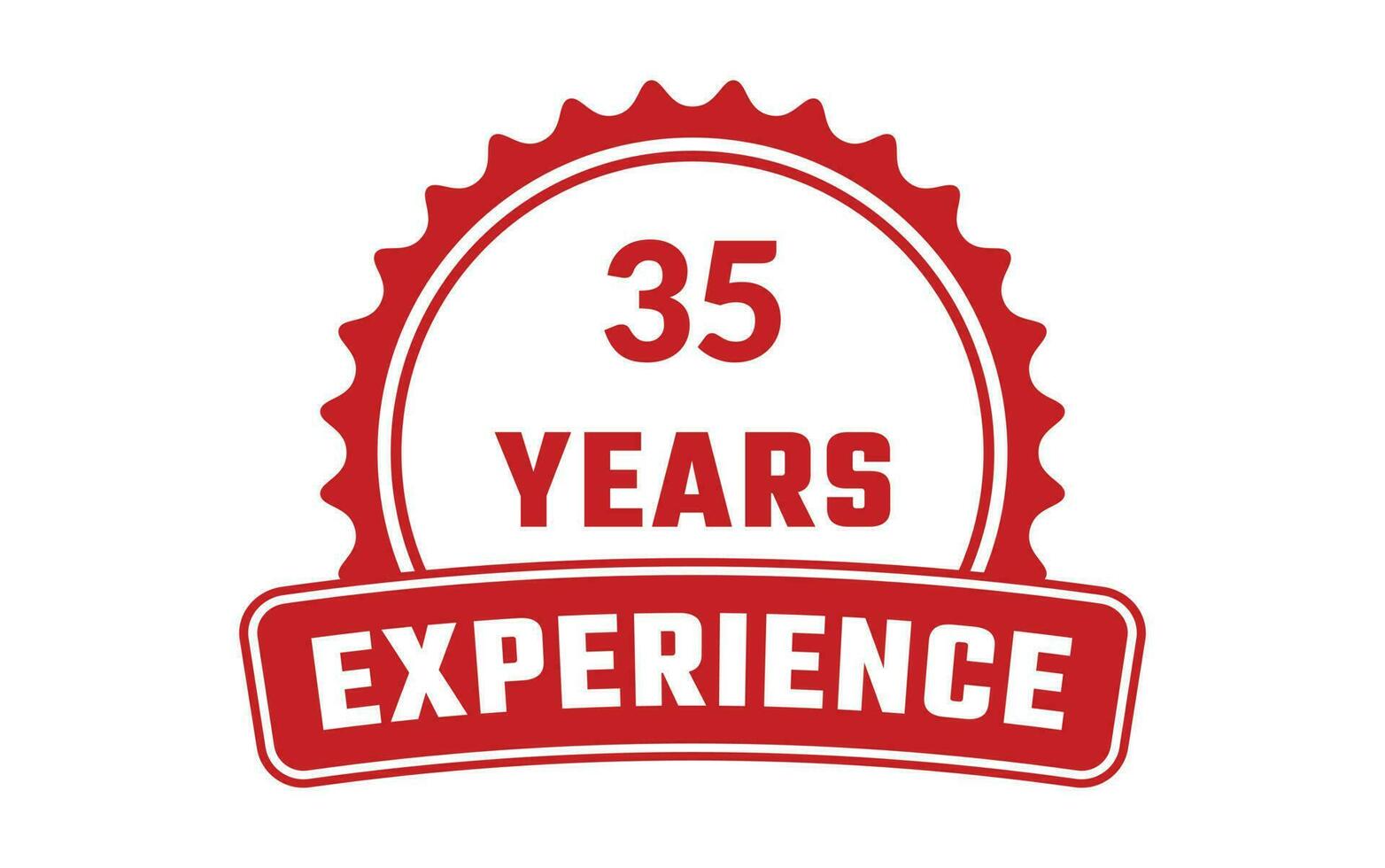 35 Years Experience Rubber Stamp vector