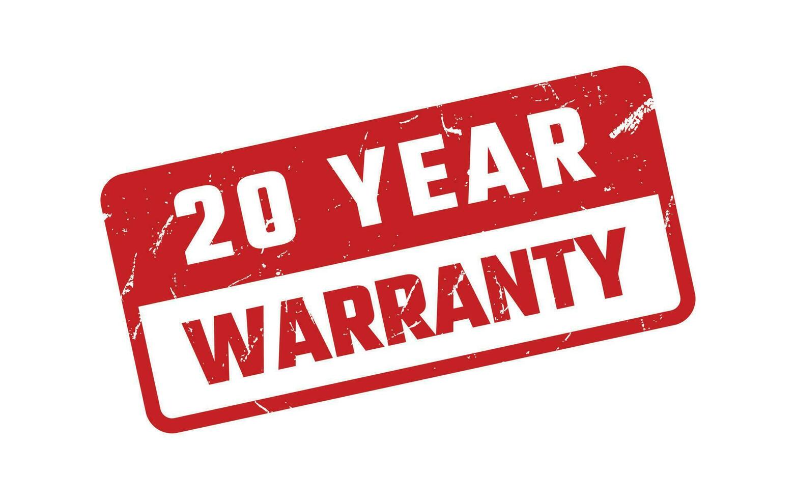 20 Year Warranty Rubber Stamp vector