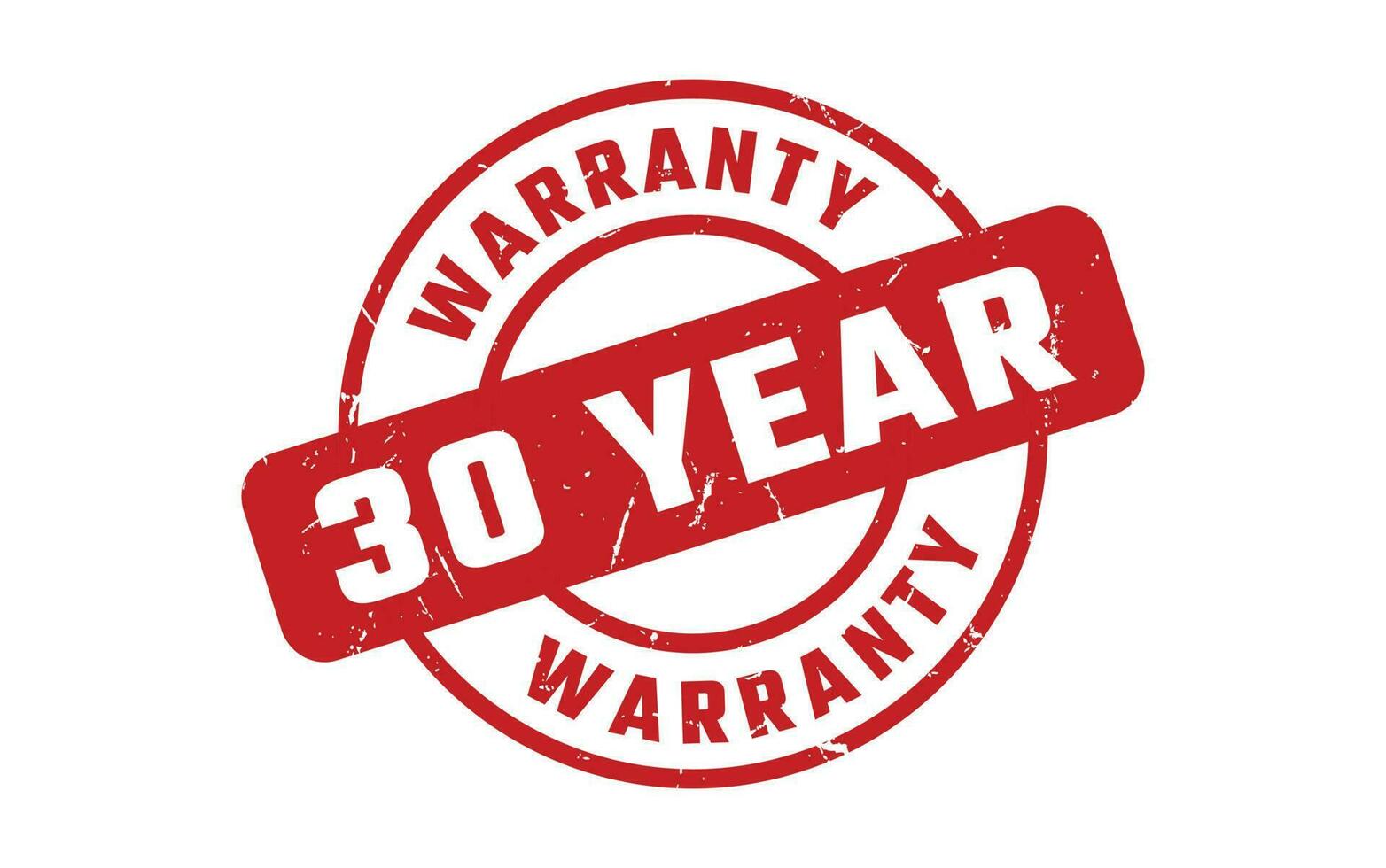 30 Year Warranty Rubber Stamp vector