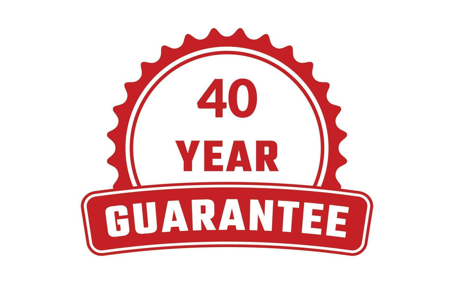 40 Year Guarantee Rubber Stamp vector