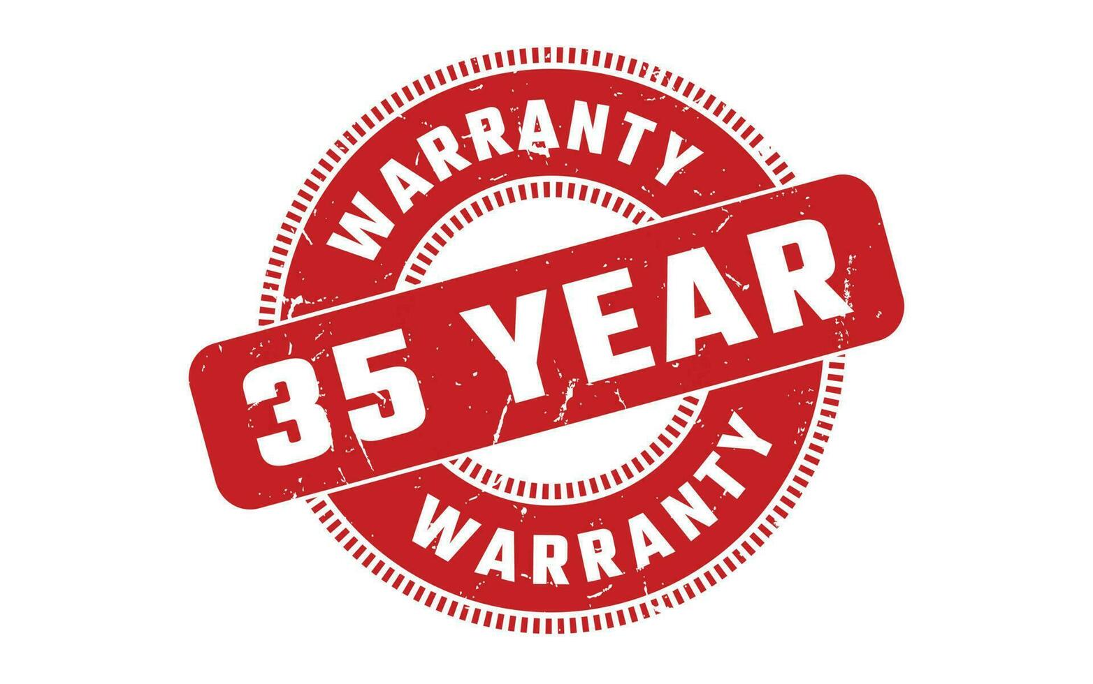 35 Year Warranty Rubber Stamp vector