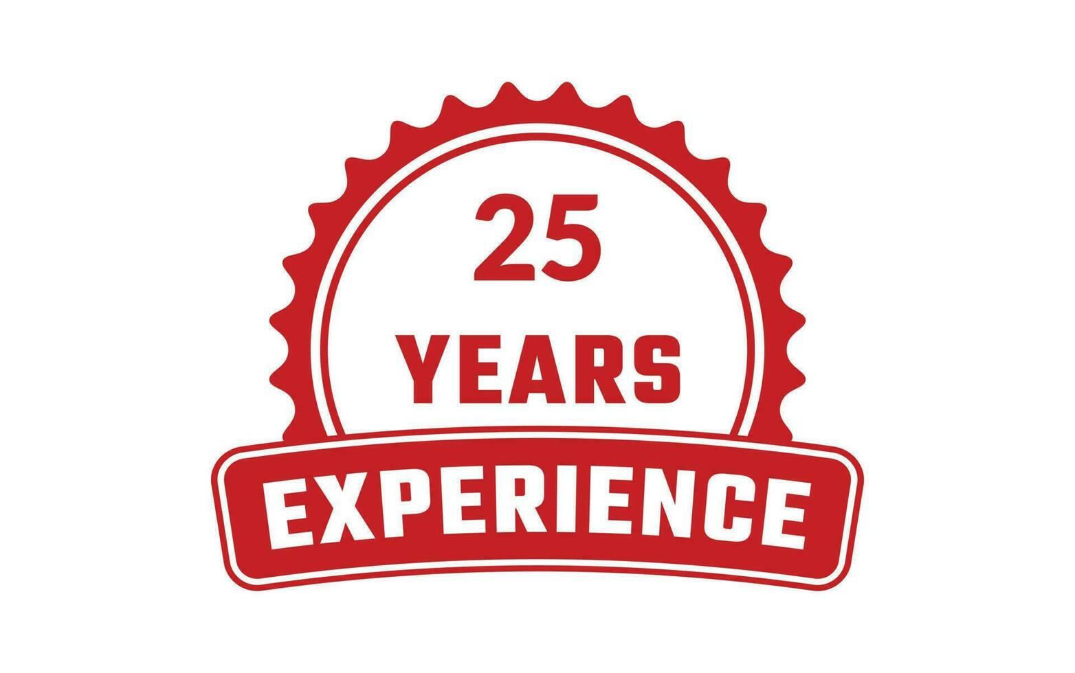 25 Years Experience Rubber Stamp vector