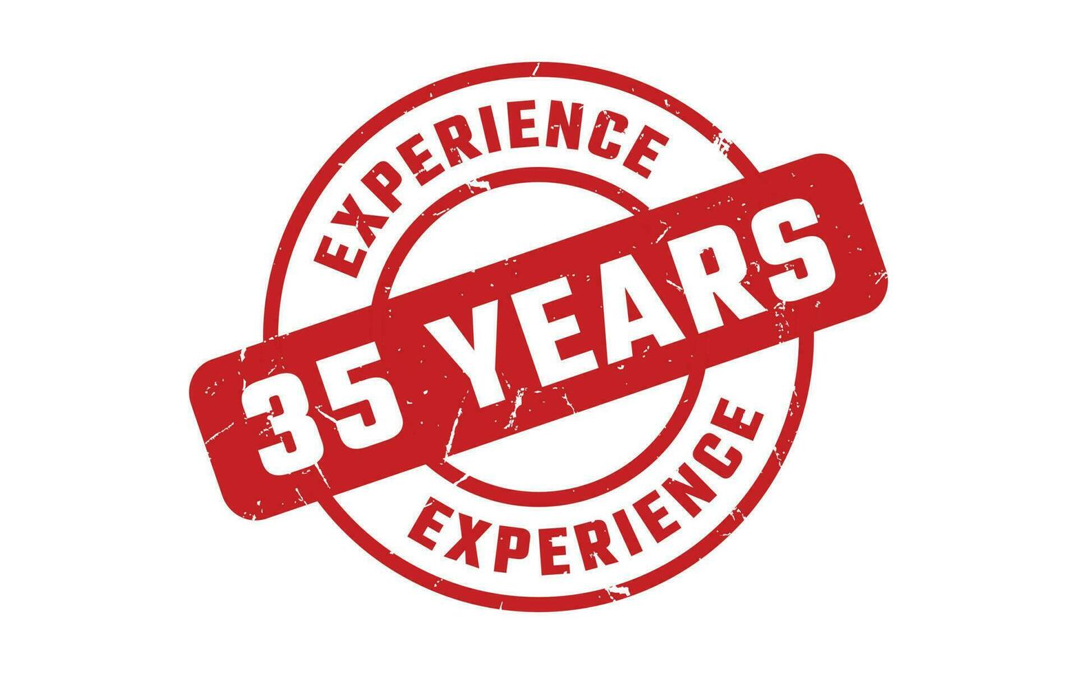 35 Years Experience Rubber Stamp vector