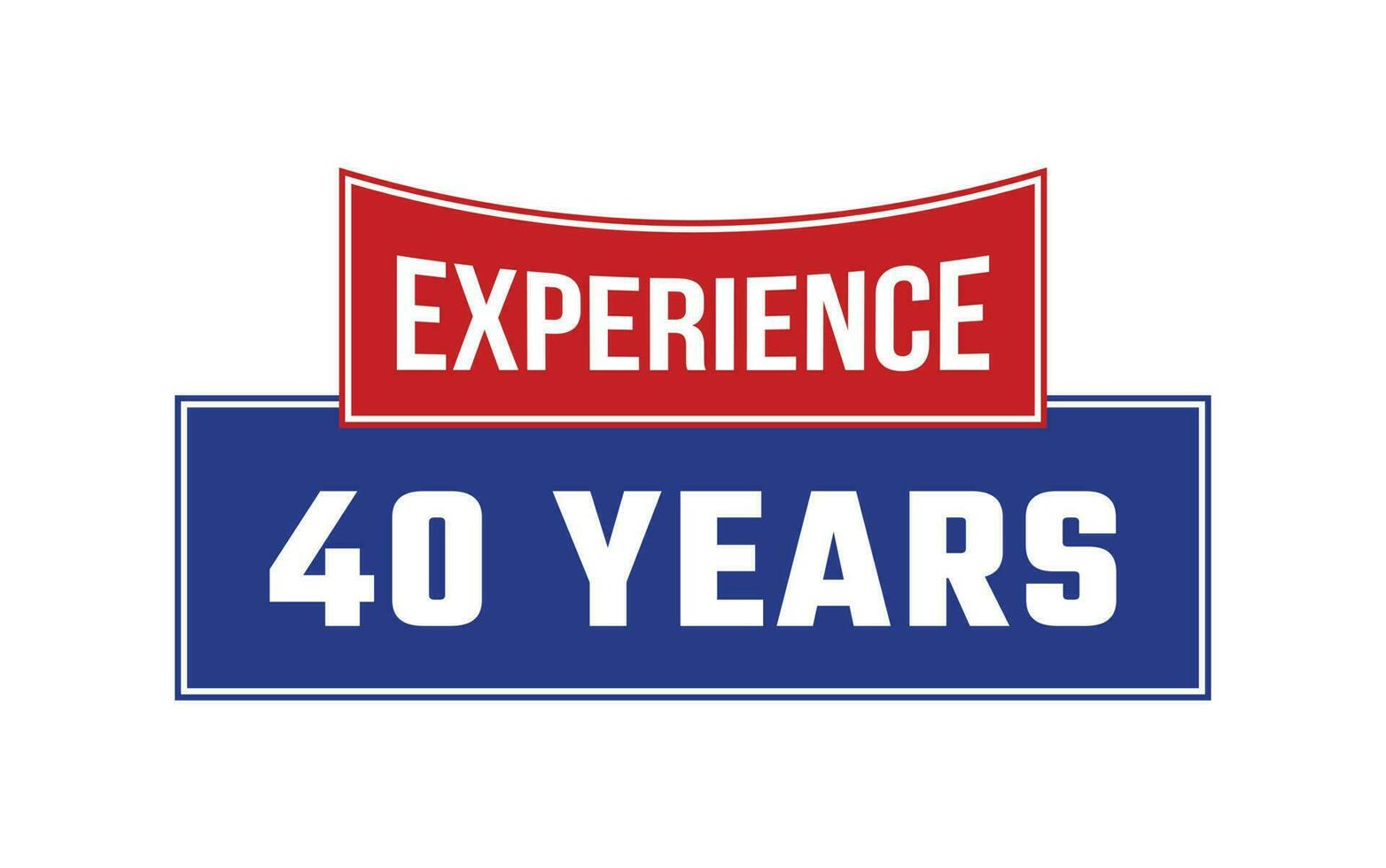 40 Years Experience Seal Vector