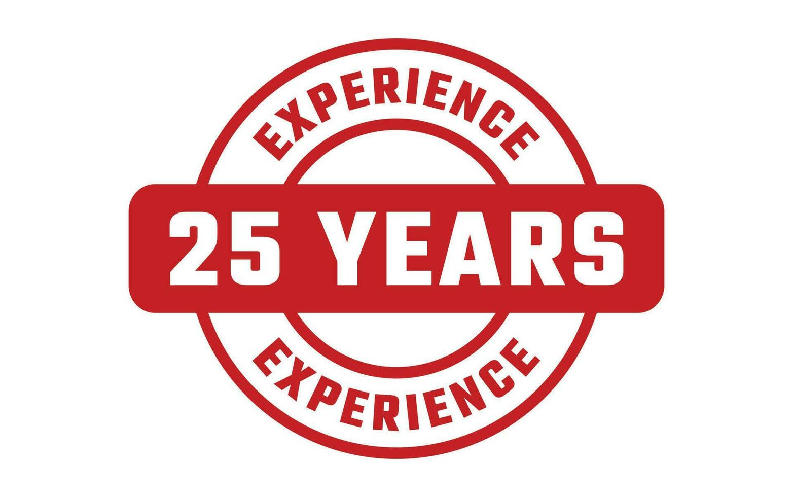 25 Years Experience Rubber Stamp vector