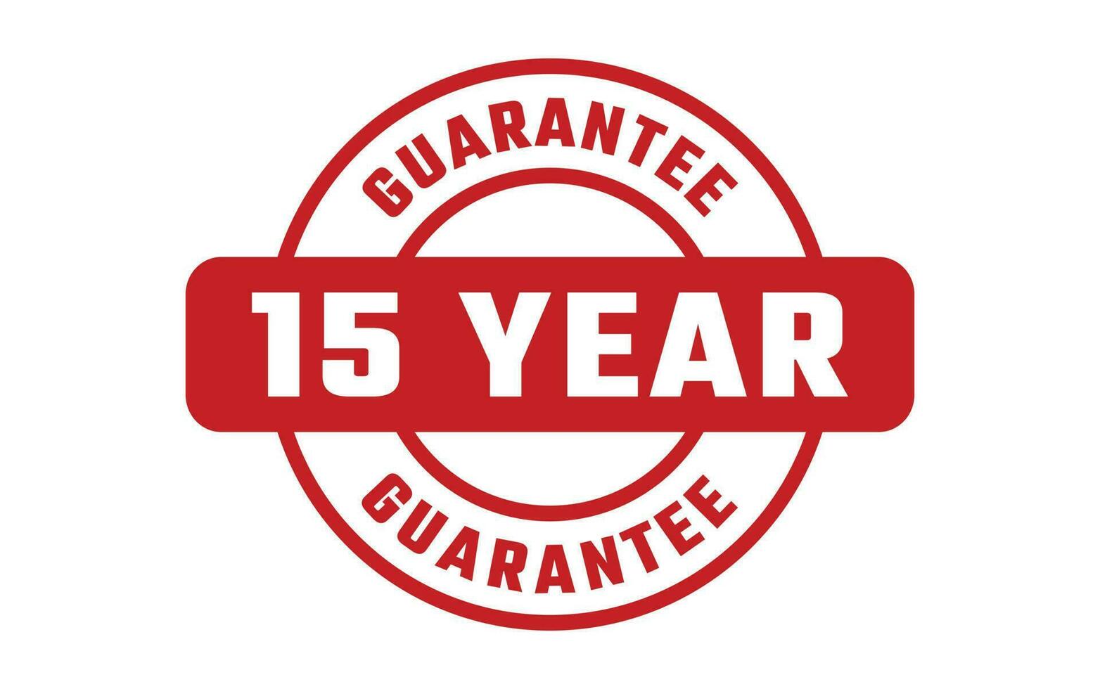 15 Year Guarantee Rubber Stamp vector