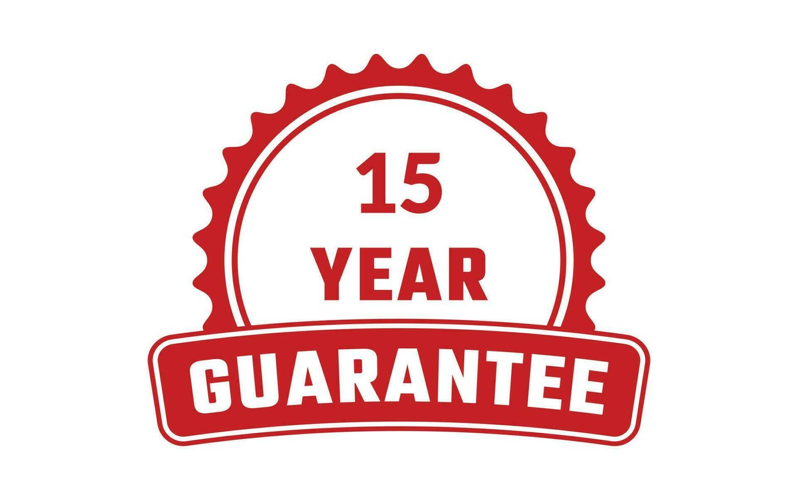 15 Year Guarantee Rubber Stamp vector